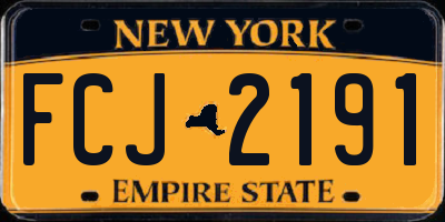 NY license plate FCJ2191