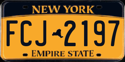 NY license plate FCJ2197