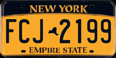 NY license plate FCJ2199