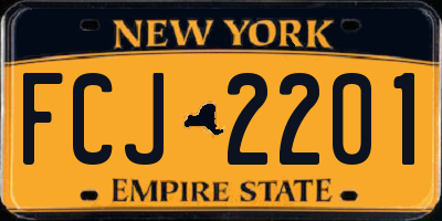 NY license plate FCJ2201