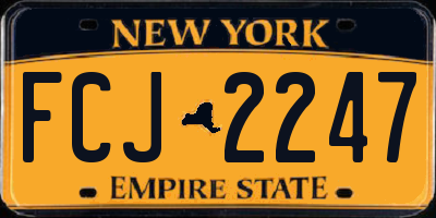 NY license plate FCJ2247