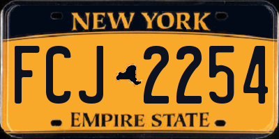 NY license plate FCJ2254
