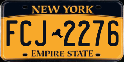NY license plate FCJ2276