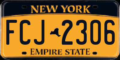 NY license plate FCJ2306