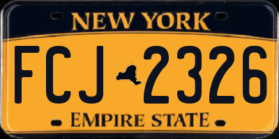 NY license plate FCJ2326
