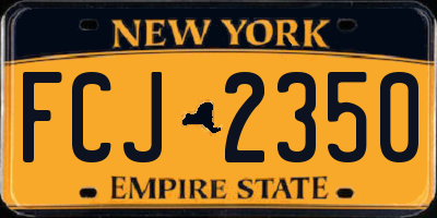 NY license plate FCJ2350