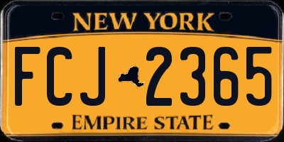 NY license plate FCJ2365