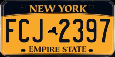 NY license plate FCJ2397