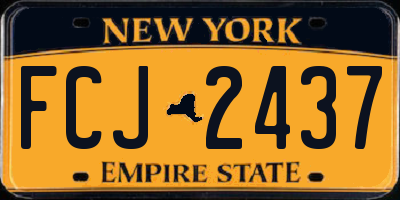 NY license plate FCJ2437