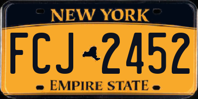 NY license plate FCJ2452
