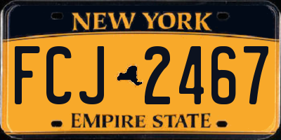 NY license plate FCJ2467