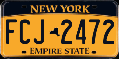 NY license plate FCJ2472