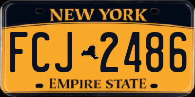 NY license plate FCJ2486