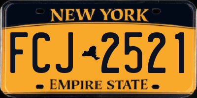 NY license plate FCJ2521