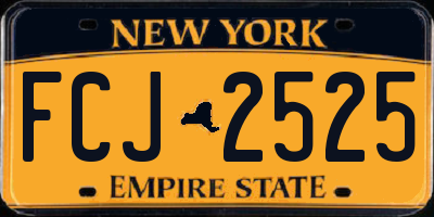 NY license plate FCJ2525