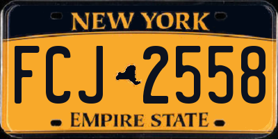 NY license plate FCJ2558