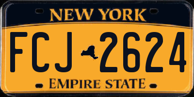 NY license plate FCJ2624