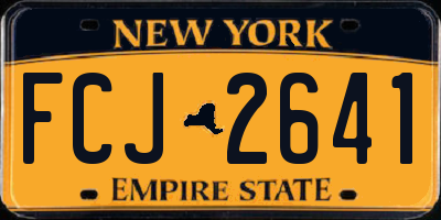 NY license plate FCJ2641