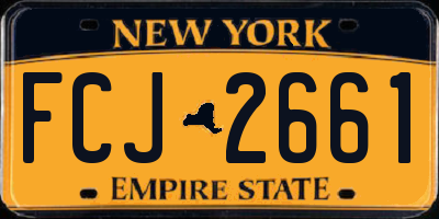 NY license plate FCJ2661