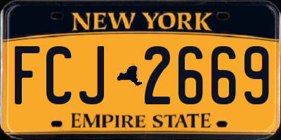 NY license plate FCJ2669