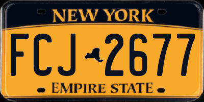 NY license plate FCJ2677