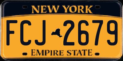 NY license plate FCJ2679