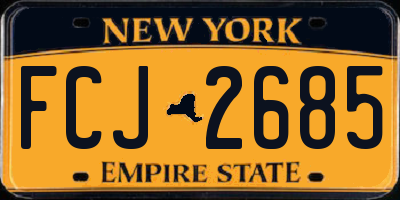 NY license plate FCJ2685