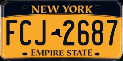 NY license plate FCJ2687