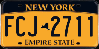 NY license plate FCJ2711