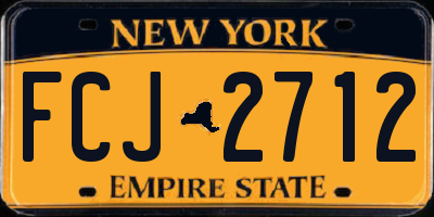 NY license plate FCJ2712