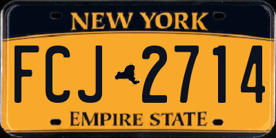 NY license plate FCJ2714
