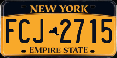 NY license plate FCJ2715
