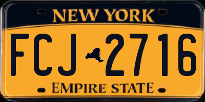 NY license plate FCJ2716