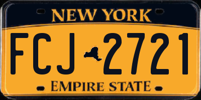 NY license plate FCJ2721
