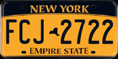 NY license plate FCJ2722