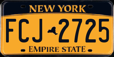 NY license plate FCJ2725