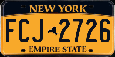 NY license plate FCJ2726