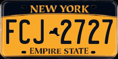 NY license plate FCJ2727
