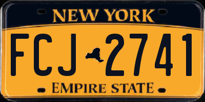 NY license plate FCJ2741