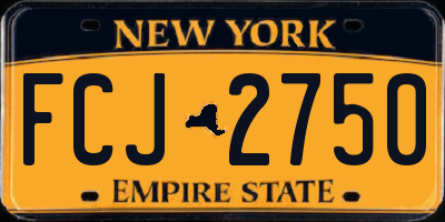 NY license plate FCJ2750