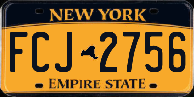 NY license plate FCJ2756