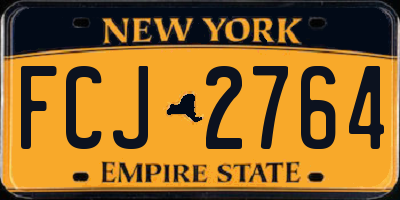 NY license plate FCJ2764