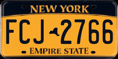 NY license plate FCJ2766