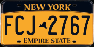 NY license plate FCJ2767