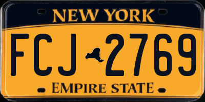 NY license plate FCJ2769