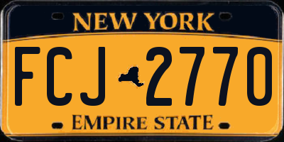 NY license plate FCJ2770