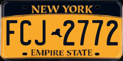 NY license plate FCJ2772