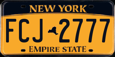 NY license plate FCJ2777