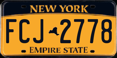 NY license plate FCJ2778