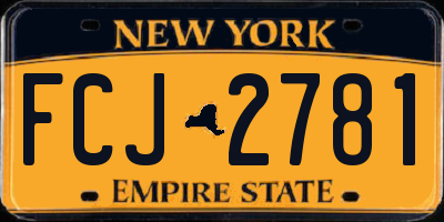NY license plate FCJ2781
